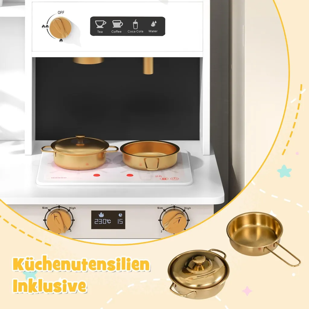Cuisine bois enfant 3 ans et plus : jouet d'imitation complet 2 en 1 - 7
