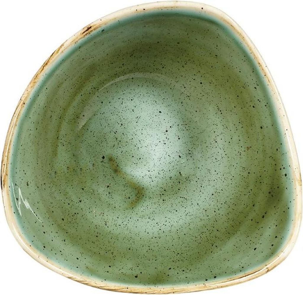 CHURCHILL Stonecast Samphire Green Teller tief, triangle, ø: 153 mm