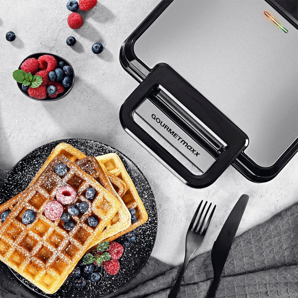 GOURMETmaxx Waffeleisen für 2 Belgische Waffeln Produktbild 6