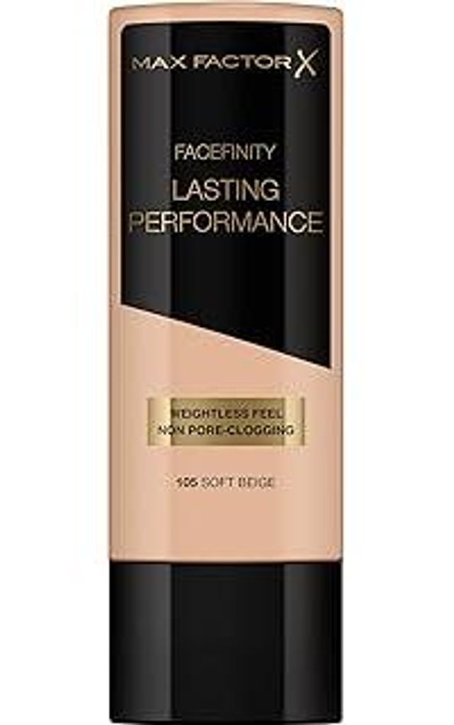 Max Factor Lasting Performance Foundation Soft Beige 105 – Langanhaltendes Flüssig Make-up – Für die perfekte, schwerelose Grundierung – 1 ...