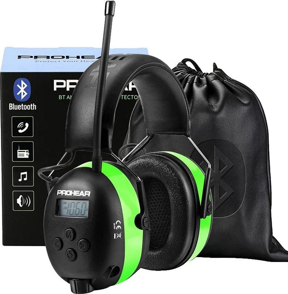 Kopfhörer, Bluetooth-Konnektivität, Geräuschschutz, grün