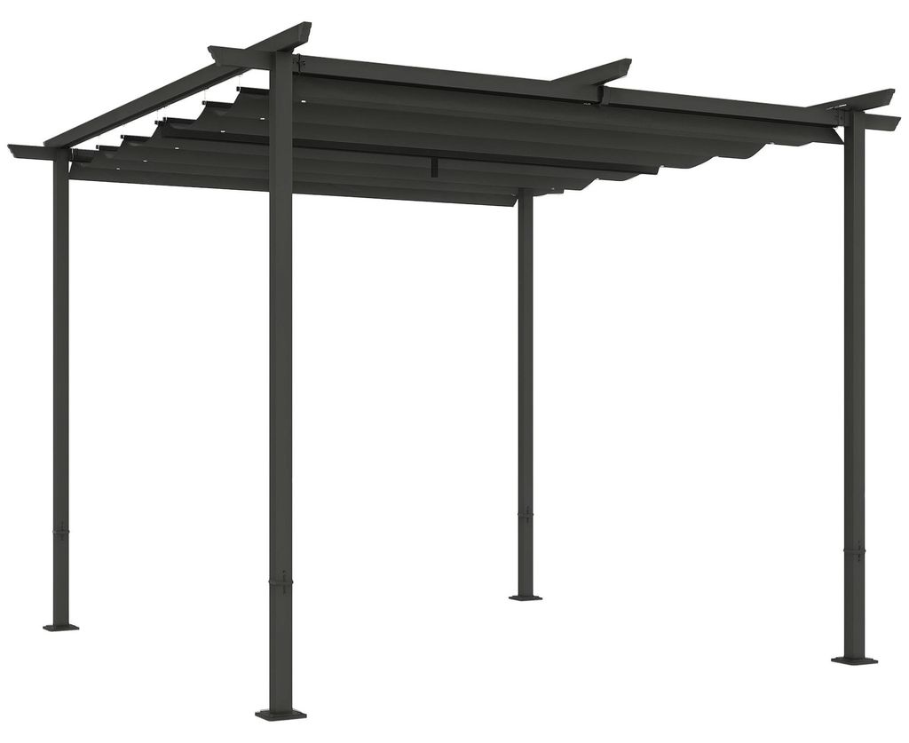 Outsunny Pergola 3x3m Garten Pavillon Terrassendachung aus Produktbild 