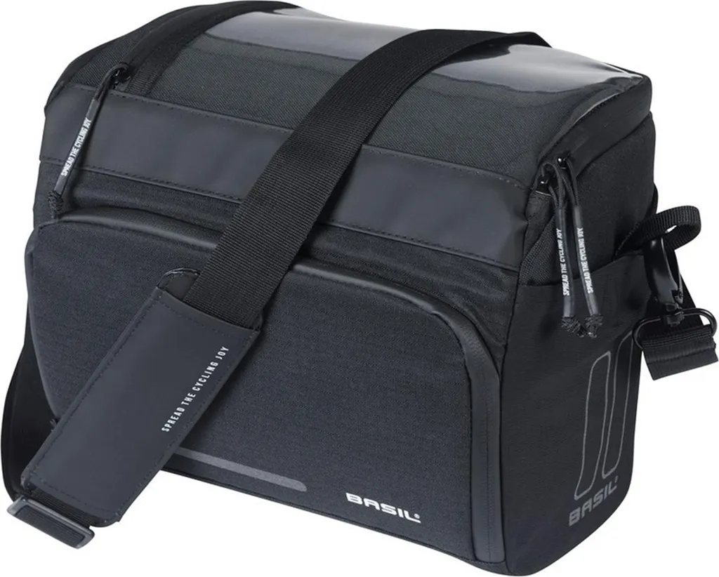Sacoche de guidon Basil Move KF noir 8L pour vélo avec fixation KF