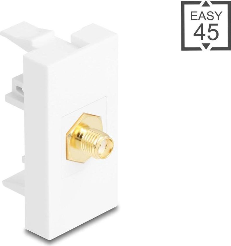 Delock Easy 45 Modul SMA Buchse zu SMA Buchse weiЯ