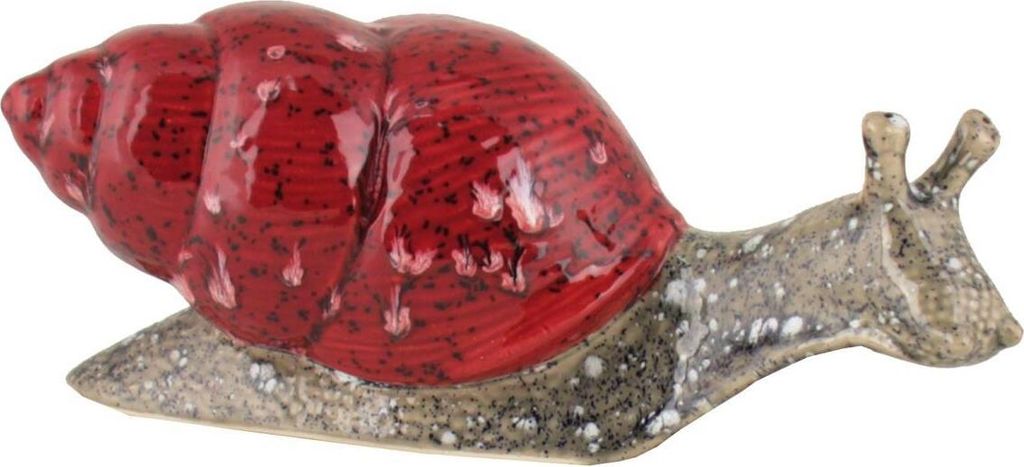 Tangoo Keramik Schnecke mit rotem Haus ca 27cm L