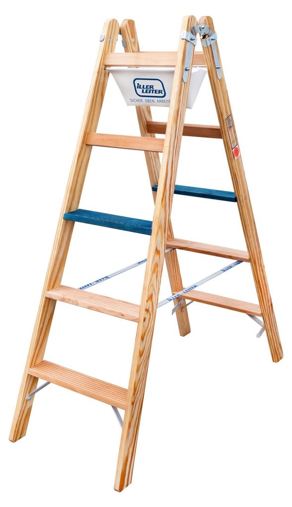 Geis & Knoblauch Stehleiter Holz Stufen ERGO Plus 2x4 Produktbild 