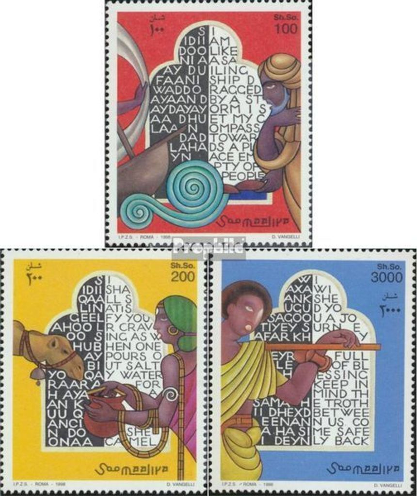 Briefmarken Somalia 1998 Mi 693-695 (kompl.Ausg.) postfrisch Dichtungen
