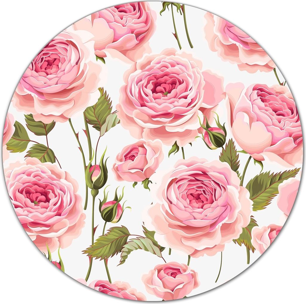 Glas-Herdabdeckplatte Glaskeramikkochfeld-Abdeckung Schneideplatten - 40 cm - Englische Rosa Rosen