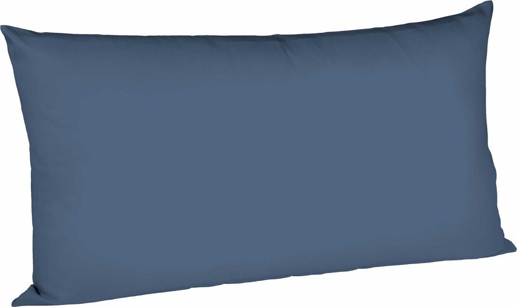 Fleuresse Mako-Satin-Kissenbezug uni colours 6073 denim 40x80 cm