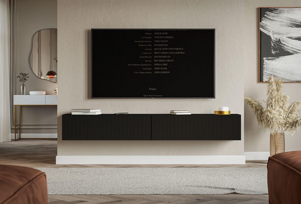 Selsey Veldio - Mobiletto porta TV sospeso con frontali Immagine del prodotto 