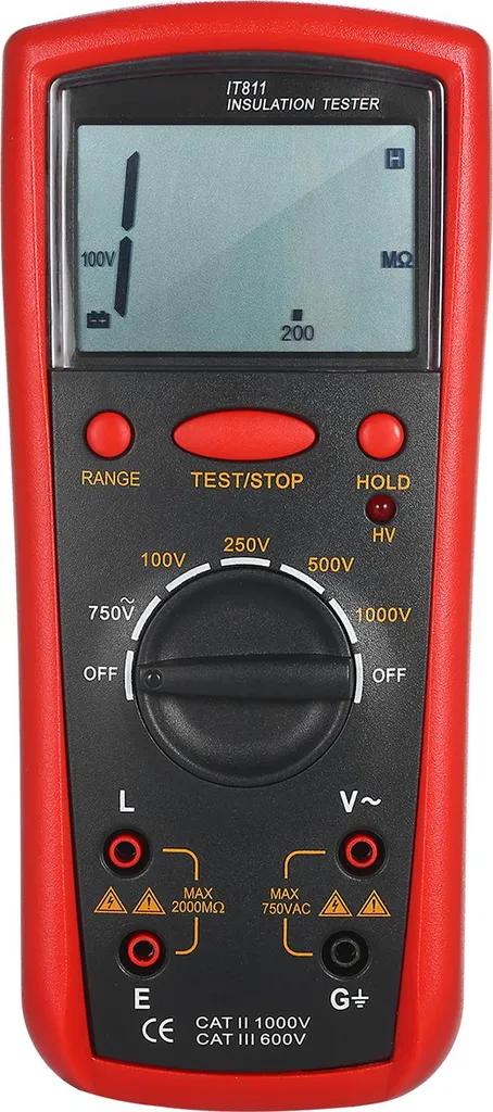Mesureur de résistance d'isolement portable avec Écran LCD de Précision - 3