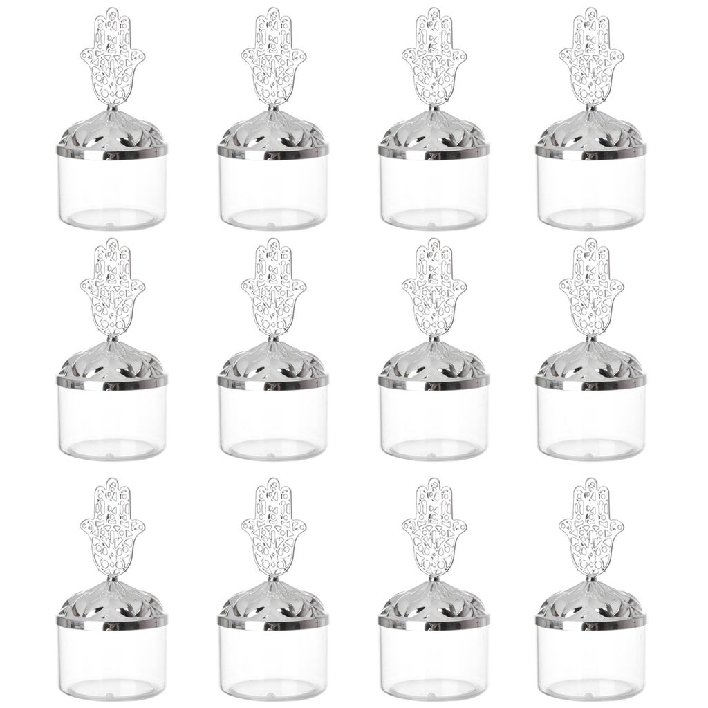 12 -pcs Transparente Süßigkeitenschachteln große Kapazität Golden und versilberte Plastik -Süßigkeiten -Süßigkeiten für die Heimatparty -B...