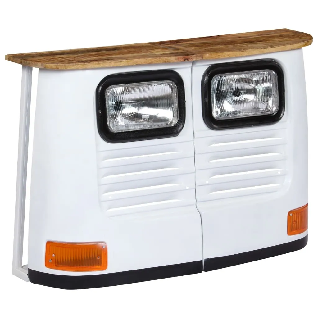 Buffet de camion en bois massif de manguier blanc - Modèle Cargo 160cm