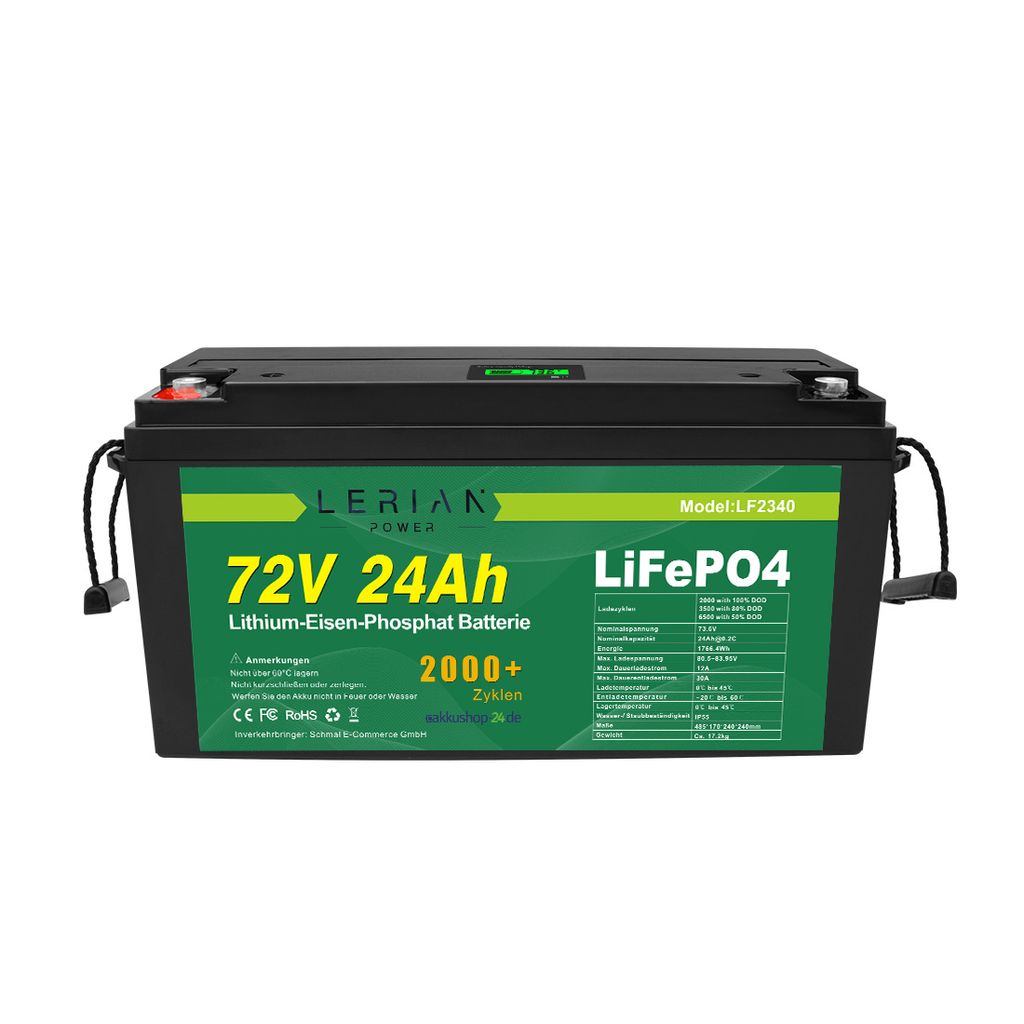 72V 24Ah 30A Lifepo4 Produktbild 
