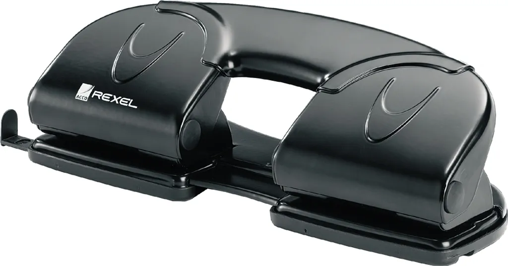 Perforateur 4 trous Rexel V412 robuste noir, perforation 12 feuilles net