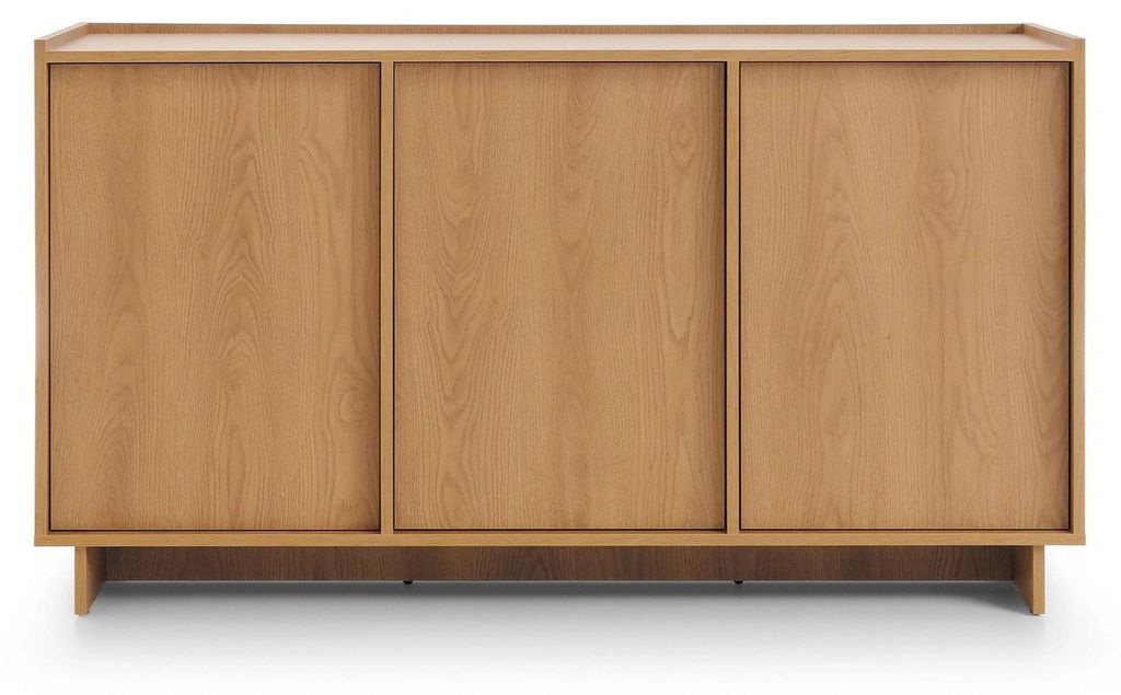 Kommode SUNA 147 Sideboard Karamell Eiche 3 Türen Produktbild 