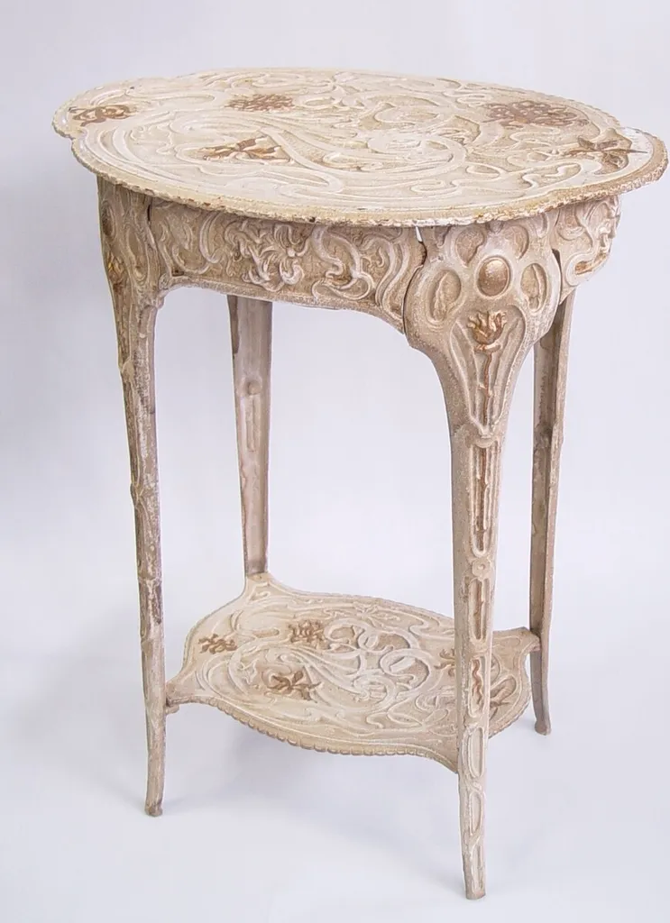 Table d'appoint baroque en fer forgé 46,5x36x60,5 cm Vintage Nostalgie