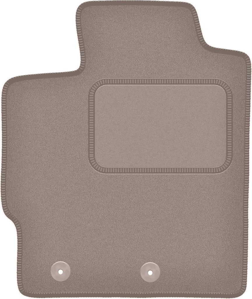 Fahrerfußmatte Velours beige passend für Toyota Urban Cruiser (2008-2014, Schrägheck) – mit Befestigungen – passgenau