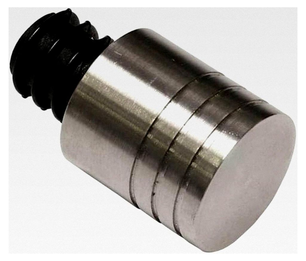 Endstück für Gardinen- und Vorhangstangen mit Ø 12 mm, 1 Stück, Zylinder-Design, Metall