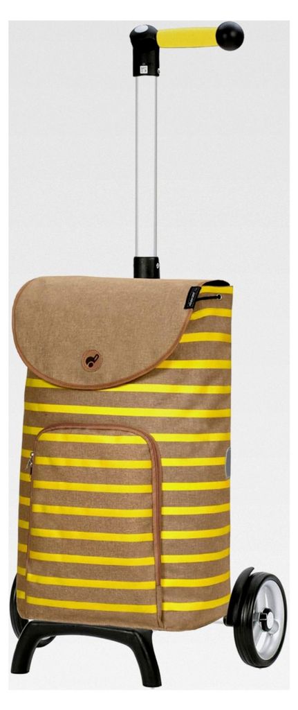 Einkaufstrolley - Shopper Fun Eske gelb 47 L Handwagen, modern, nachhaltig, Aluminium, ergonomischer Griff, leicht