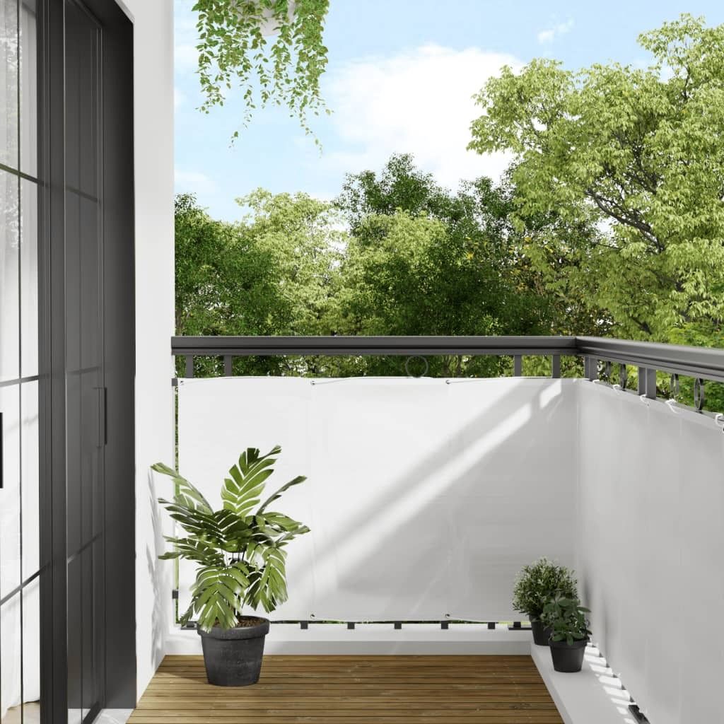 Möbel Balkon-Sichtschutz Weiß 90x800 cm 100 % Polyester-Oxford - Sonnensegel 4000096