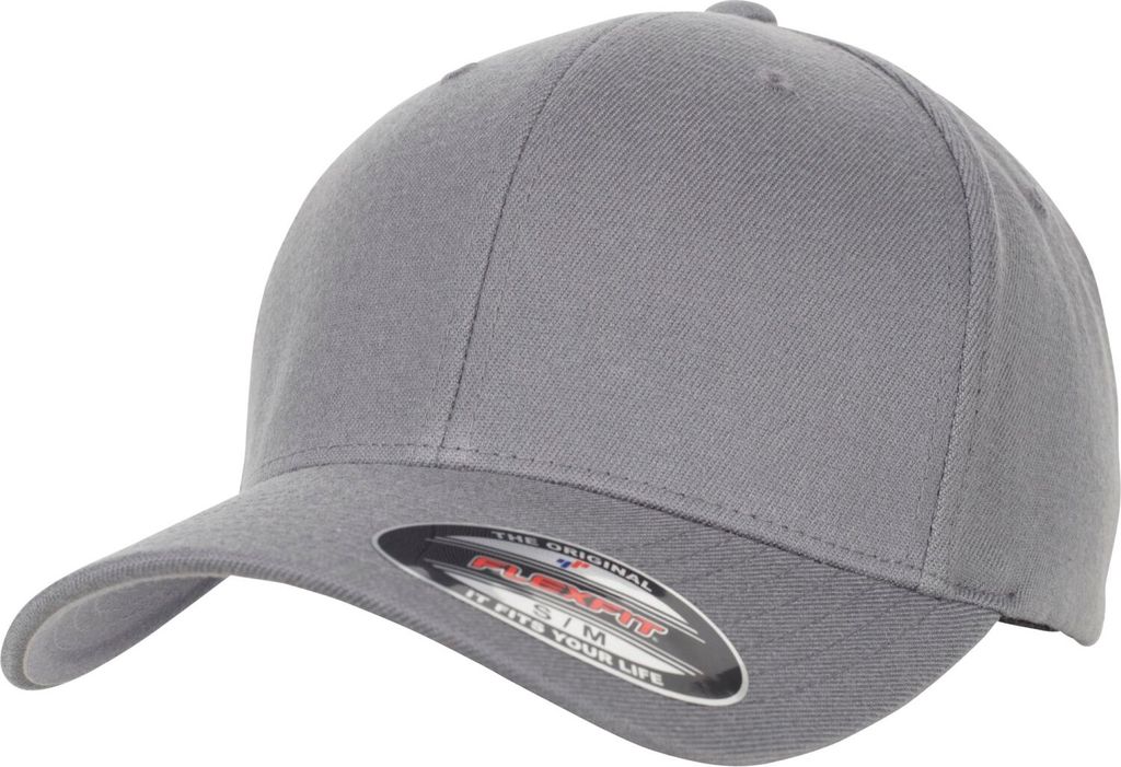FLEXFIT 6477 | Flexfit Wool Blend Cap, Silberne Schirmunterseite - Farbe: Grey - Größe: S/M