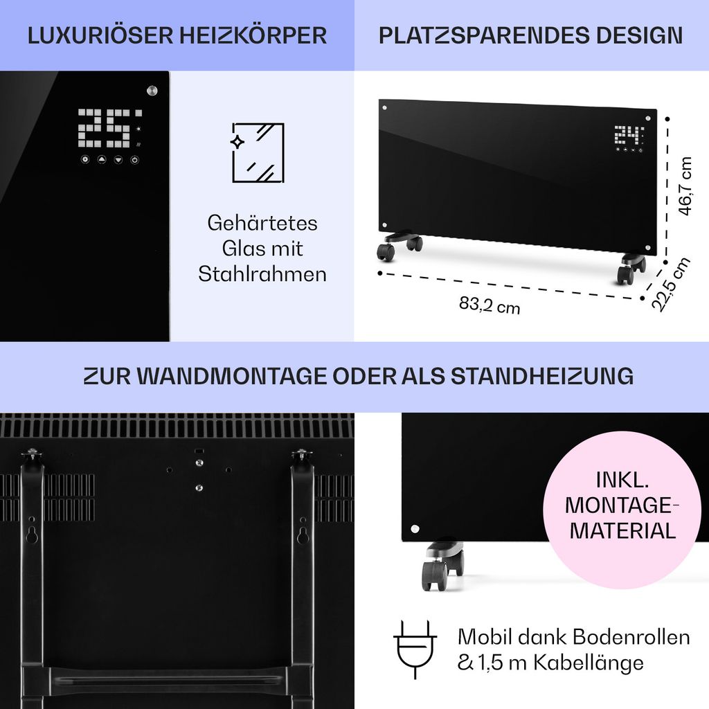 Klarstein Elektroheizung, Konvektor-Heizung mit Produktbild 6