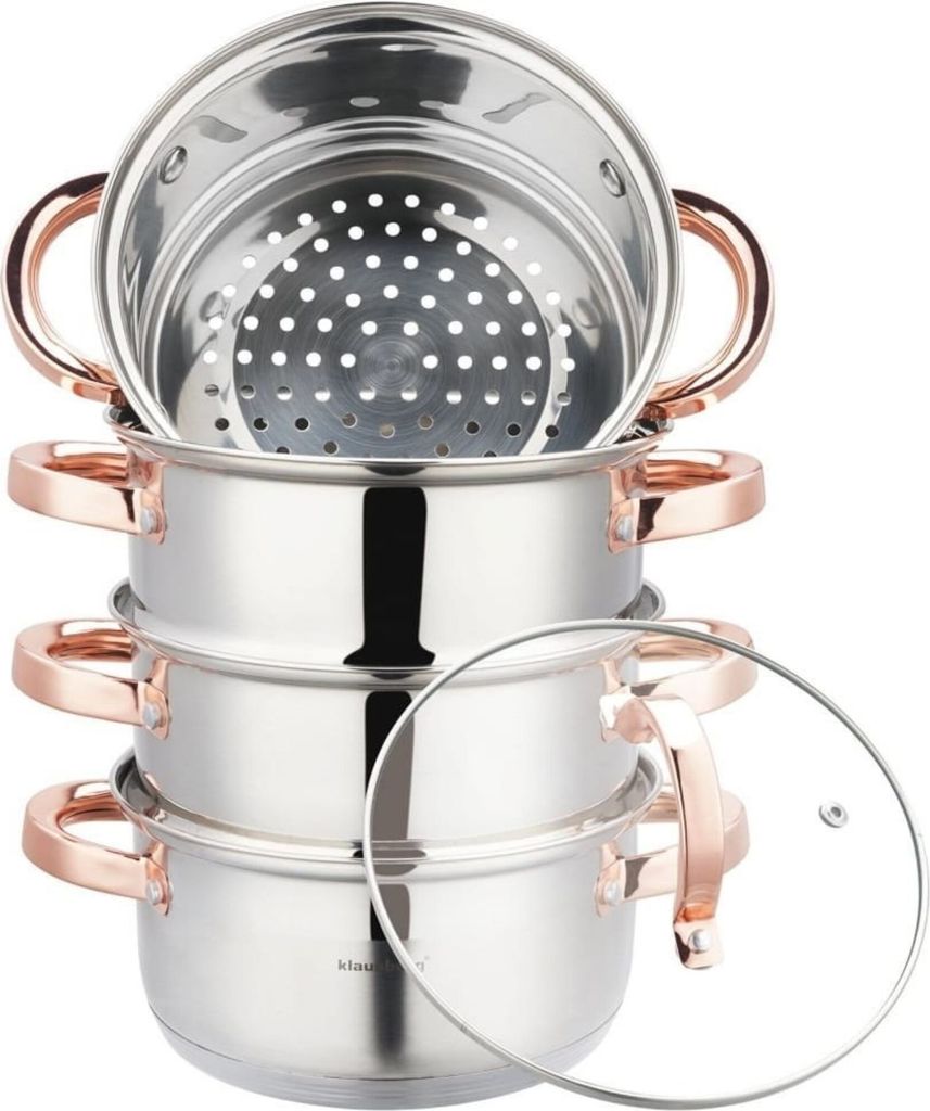 Parní Hrnec Klausberg 5 Prvků. 18Cm Kb-7727 Rose Gold Obrázek produktu 