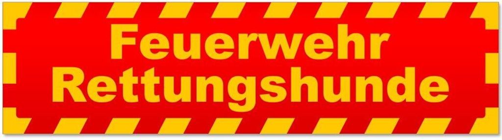 Kiwistar - Autoaufkleber - Rot - 30 x 8 cm - Feuerwehr Rettungshunde gestreift - Hinweis Aufkleber Sticker für Auto, Kfz, Fahrrad, PKW, LKW