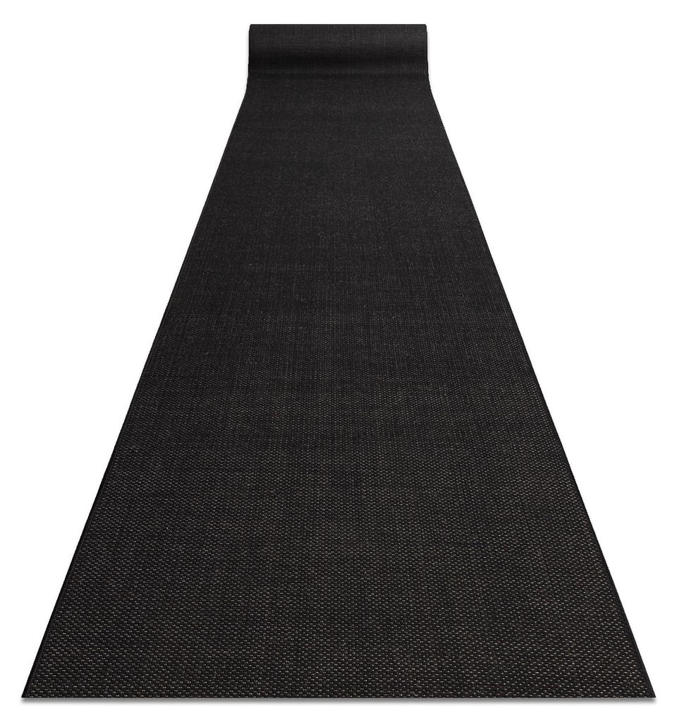 TAPIS DE COULOIR SIZAL FLOORLUX modèle 20433 noir LISSE 120 Image du produit 