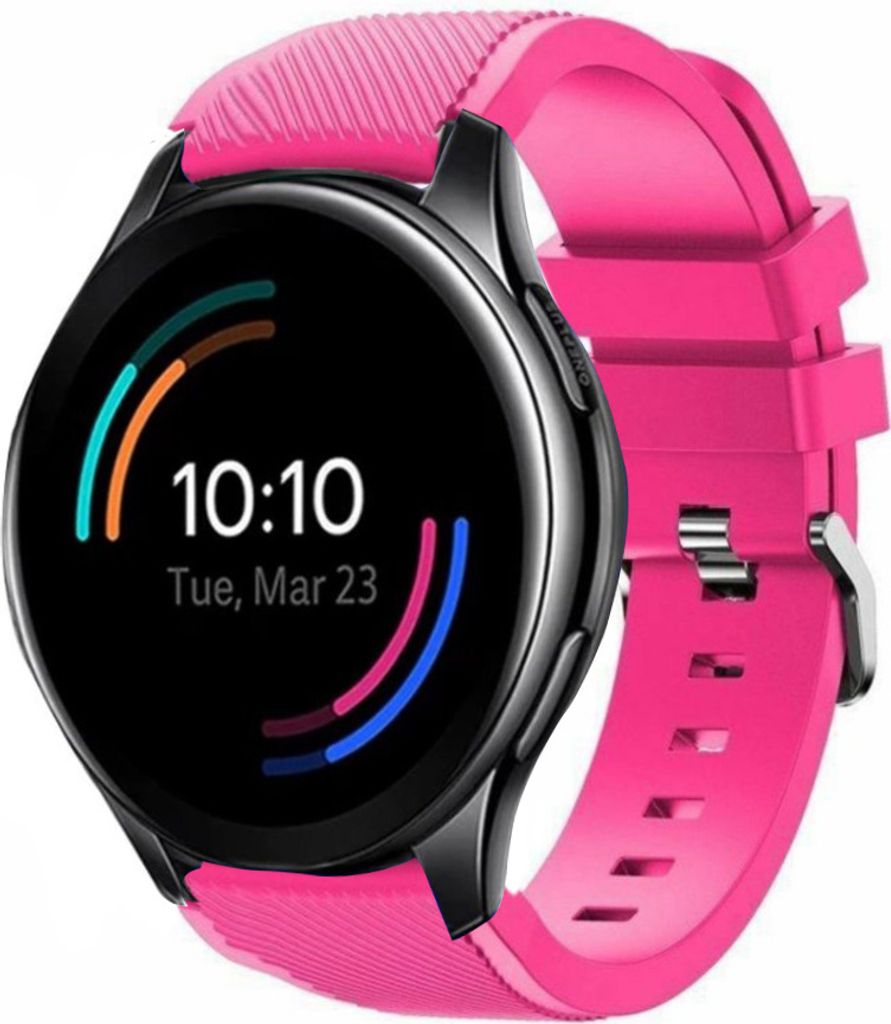 Strap-it OnePlus Watch Silikonarmband (Hellrosa)