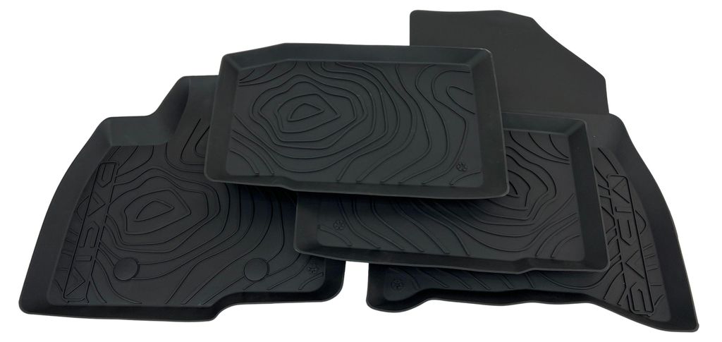 Original Dacia Duster 3 Fußmatten Gummi schwarz mit Logo Produktbild 