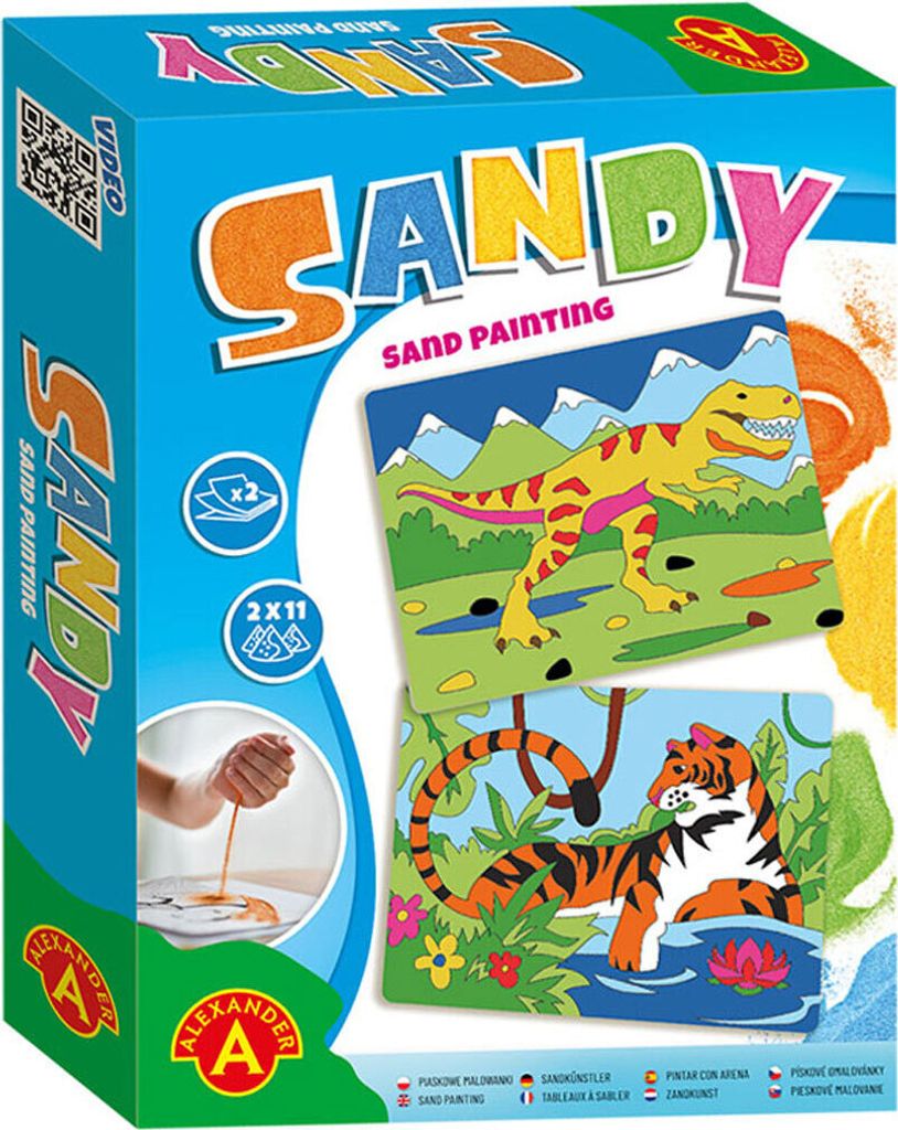 Alexander Toys Sandy Sand Painting Dinosaur + Tiger, Produktbild 