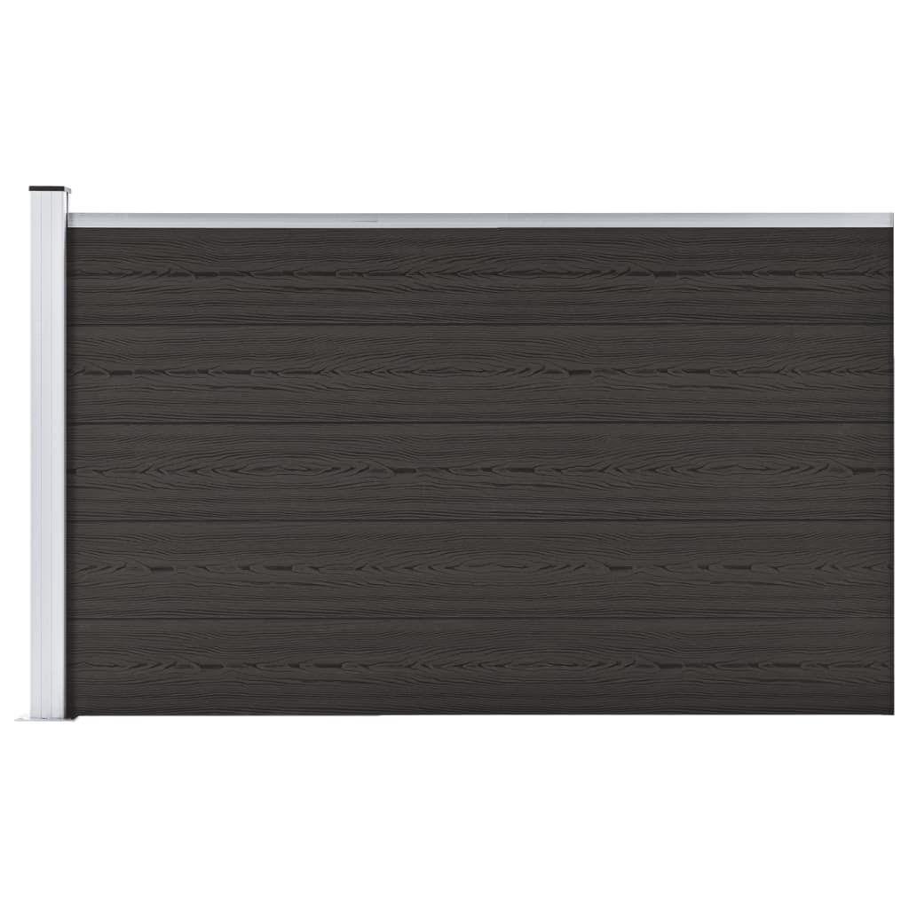 The Living Store Zaunelement WPC 175x105 cm Schwarz