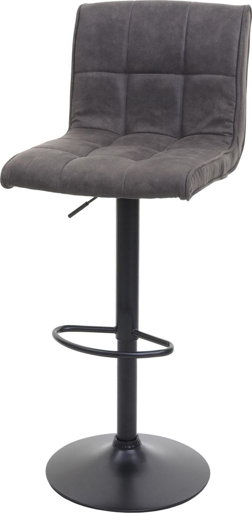 Barhocker MCW-B13, Barstuhl Tresenhocker, WildKunstleder MVG- vintage dunkelgrau