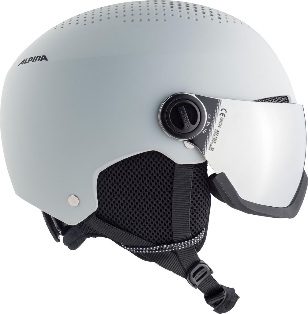 Alpina Arber Visor Q-Lite Skihelm Snowboardhelm grey matt A9228 : 58 - 62 cm Grösse - Helme: 58 - 62 cm