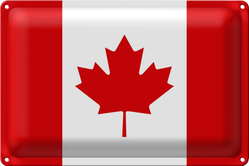 Blechschild Flagge Kanada 30x20cm Flag of Canada