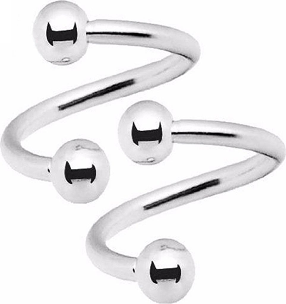 2 Stück/1 Paar Nasenringe aus Punk-sicherem Material, Edelstahl, Nasenring, Ohrstecker, für den Alltag-Silber