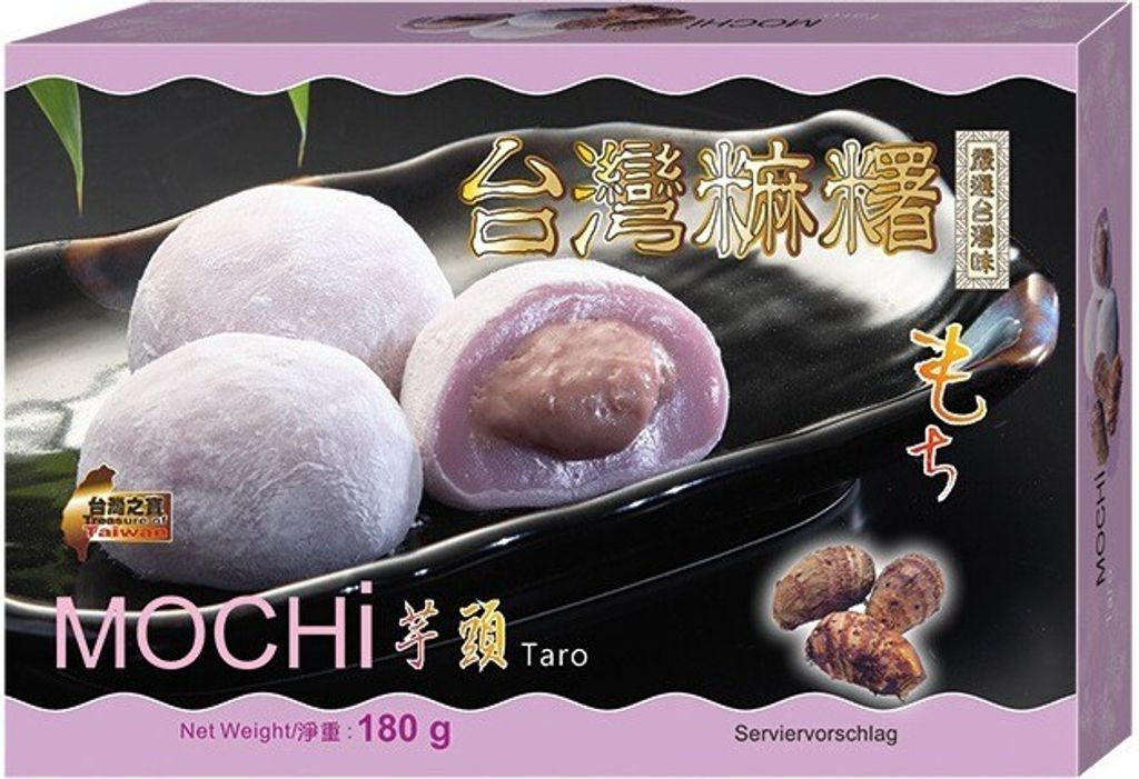 4er Pack - AWON Mochi Taro (4x 180g) | Klebreiskuchen mit Produktbild 