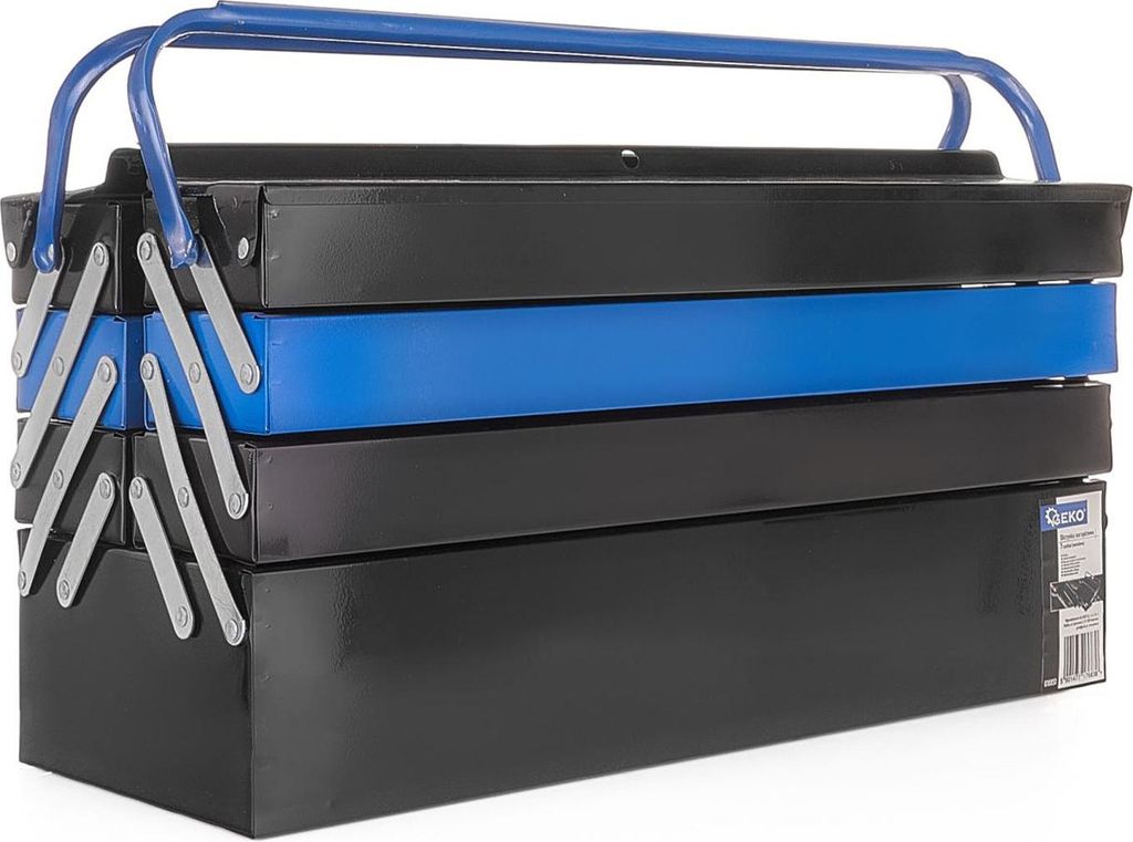 GEKO | Metall Werkzeugkiste, 7 Schubladen, Werkzeugkoffer, Werkzeugkasten, Werkzeugbox, Werkzeug Organizer