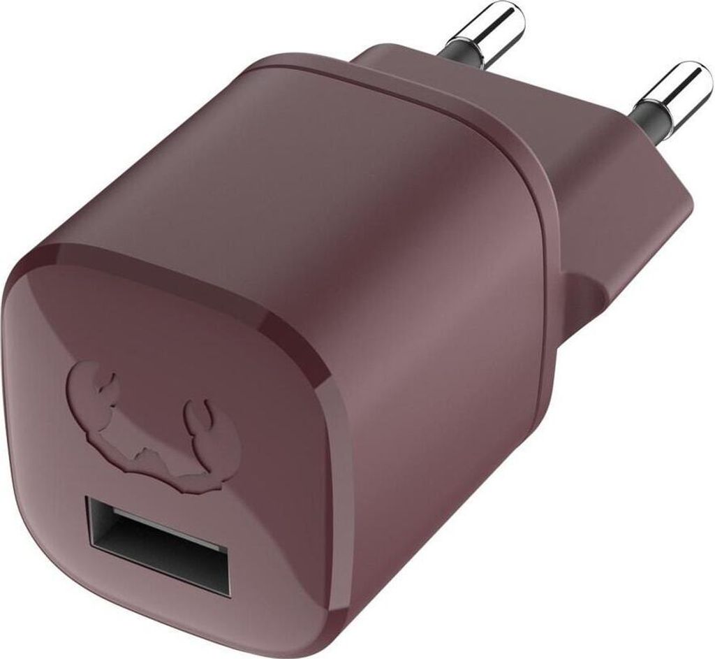 FRESH 'N REBEL USB-A Mini Charger 12W, Deep Mauve (00220315)
