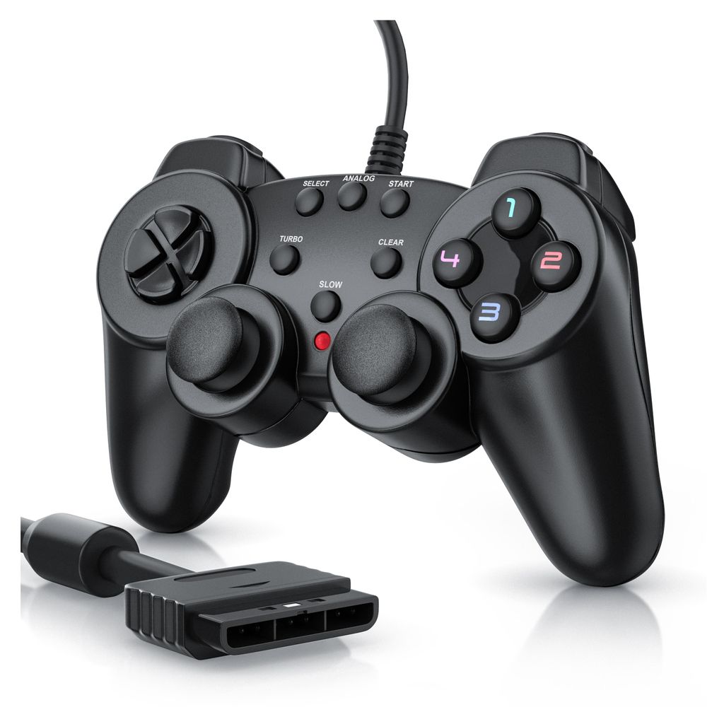 CSL PlayStation-Controller, PS2 Gamepad mit Dual Vibration Produktbild 