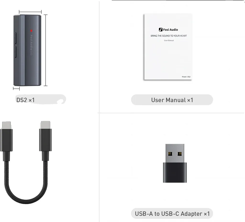 Amplificateur de casque USB DAC DS2 - Support 32Bit/384kHz Hi-Res Audio