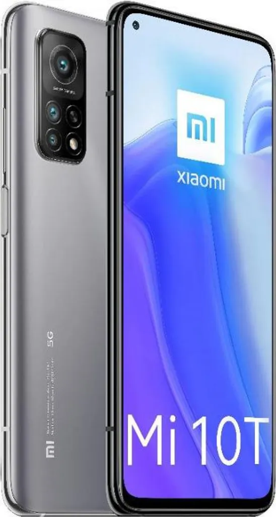 Smartphone 5G Xiaomi Mi 10T 8 Go RAM Argent avec grand écran