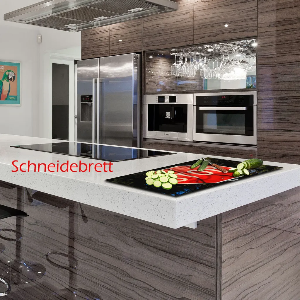 Piastra Copertura 80x52 Vetro Rosso | Elegante Alzatina per Cucina - 13