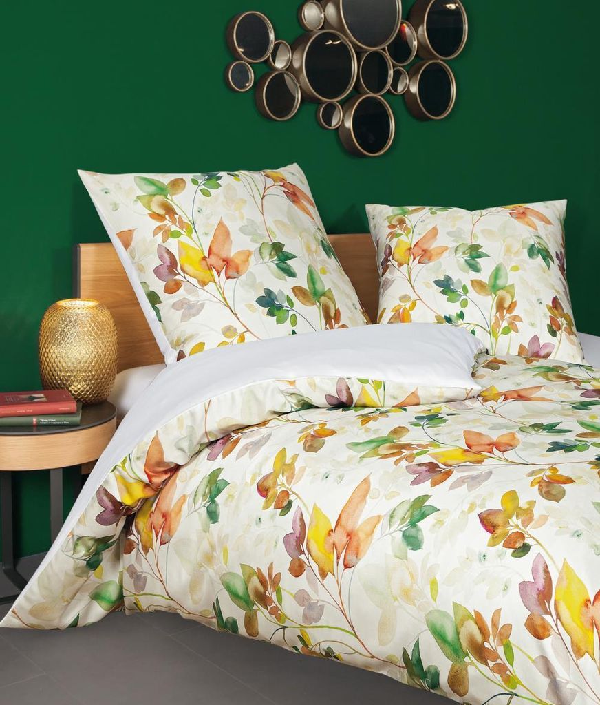 Janine Design Mako-Satin Bettwäsche-Garnitur MODERN ART 42102 Farbe herbstlaub-04 Größe 155x220 + 80x80cm