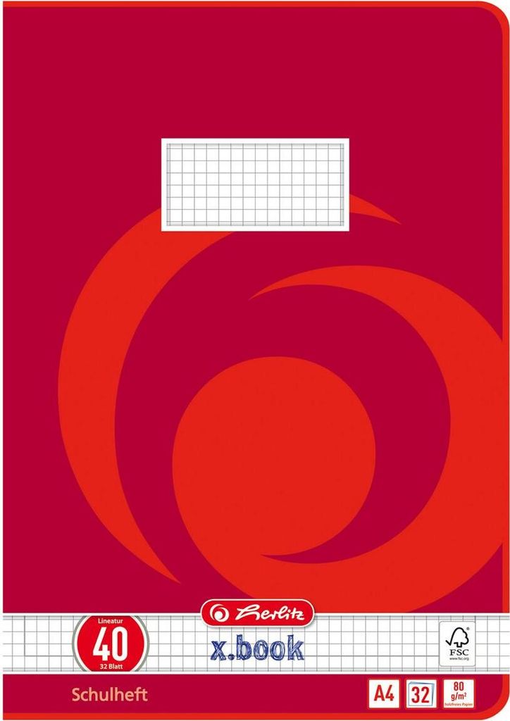 5 Herlitz Schulhefte / DIN A4 / 32 Blatt / Lineatur 40