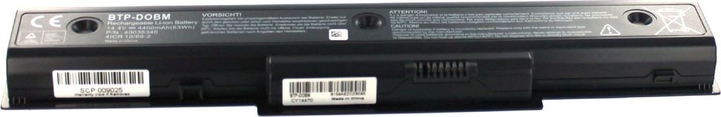 Akku für Medion MSN: 40036339 Li-Ion 14,4 Volt 4400 mAh schwarz