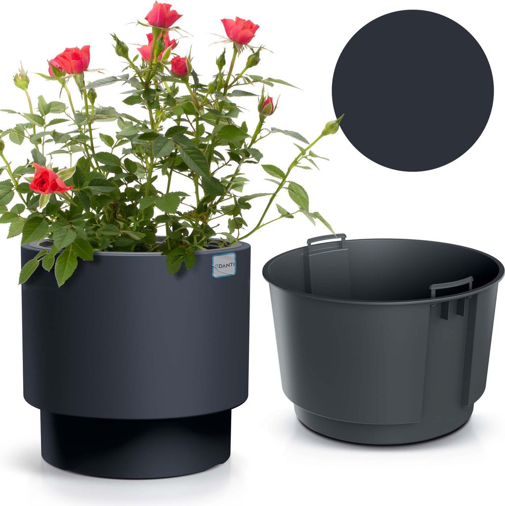 Blumentopf mit Einsatz HEOSE anthrazit 29,8 cm Produktbild 7