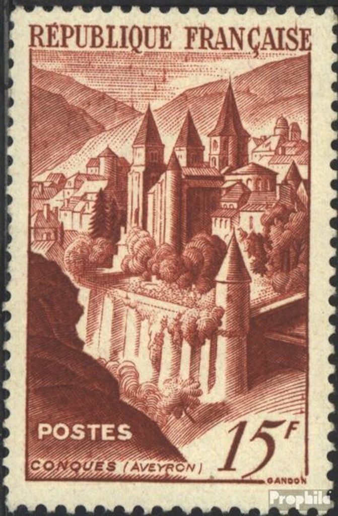 Briefmarken Frankreich 1947 Mi 823 postfrisch Bauwerke